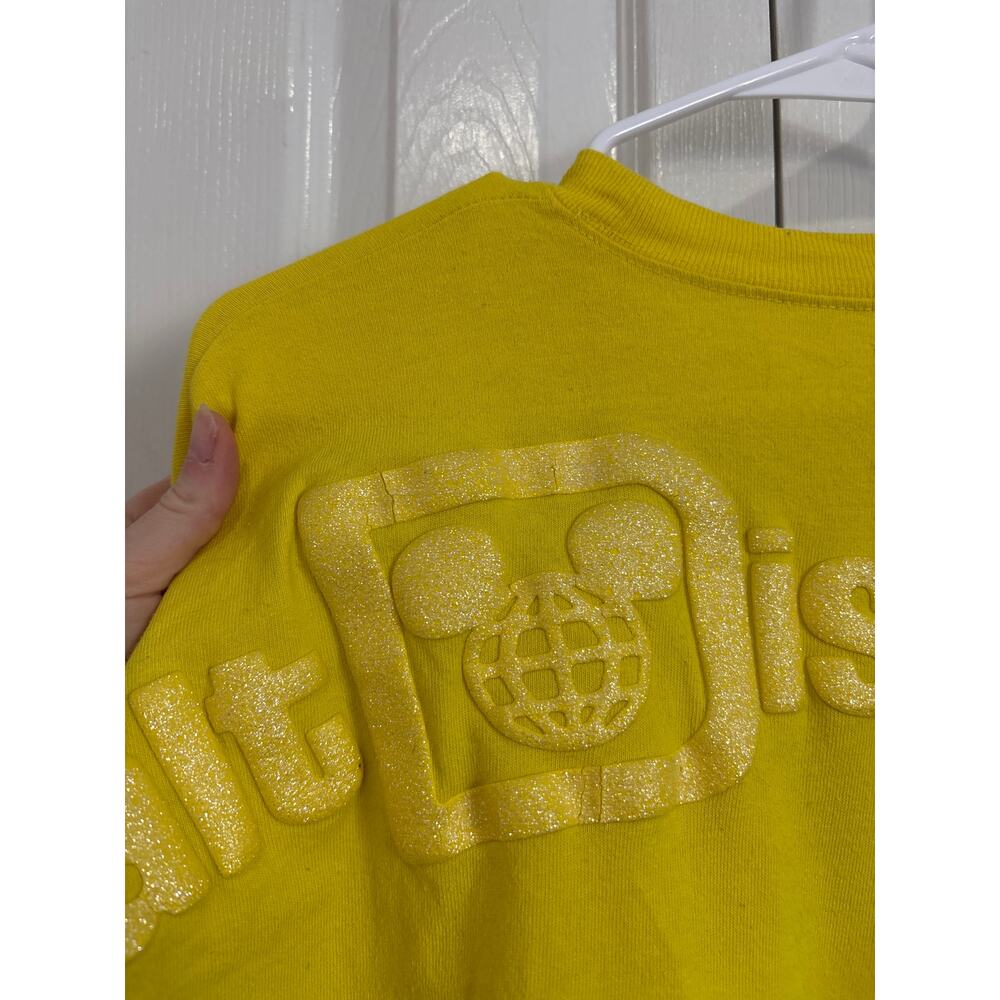Disney Parks Canary Yellow Sparkle Spirit Jersey Size XS - Picture 6 of 8
